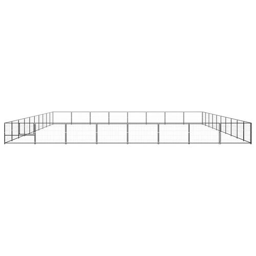 Hundeløbegård 80 m² stål sort