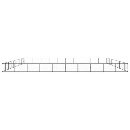 Hundeløbegård 100 m² stål sort