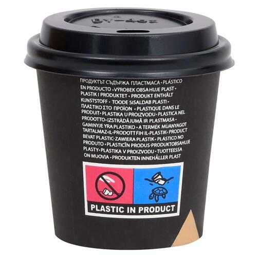 Papkrus med låg 250 stk. 120 ml sort
