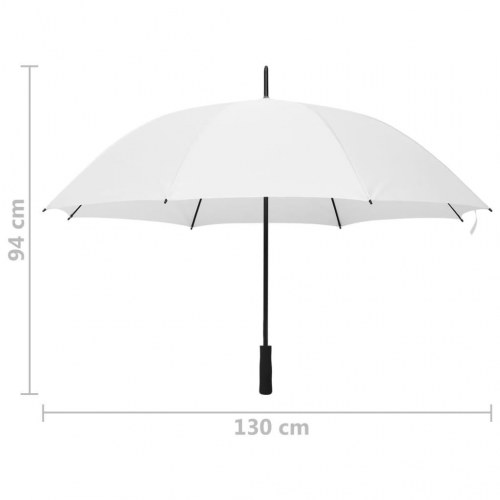 Golfparaply 130 cm - hvid, vandafvisende 190T