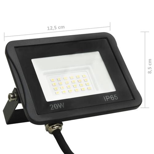 LED-projektører 2 stk. 20 W koldt hvidt lys
