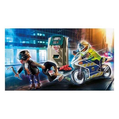 Playset City Action Police Motorbike Playmobil 70572 (32 stk)