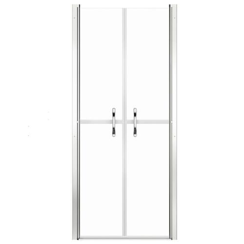 Brusedør 86x190 cm klart sikkerhedsglas
