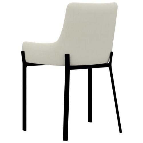 Spisebordsstole 2 stk. stof cremefarvet