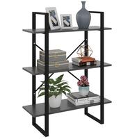 Bogreol 80x30x105 cm spånplade grå