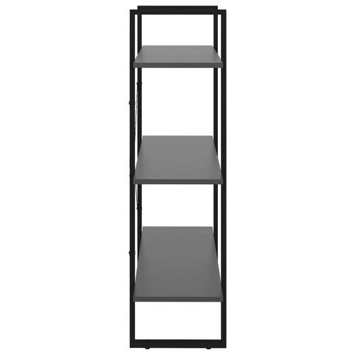 Bogreol 80x30x105 cm konstrueret træ grå