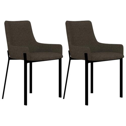 Spisebordsstole 2 stk. stof brun