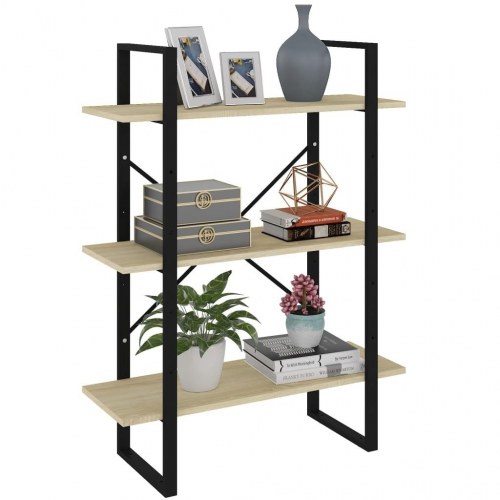 Bogskab 80x30x105 cm konstrueret træ sonoma-eg