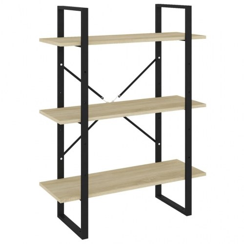 Bogskab 80x30x105 cm konstrueret træ sonoma-eg