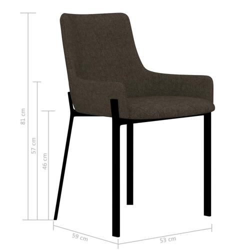 Spisebordsstole 2 stk. stof brun