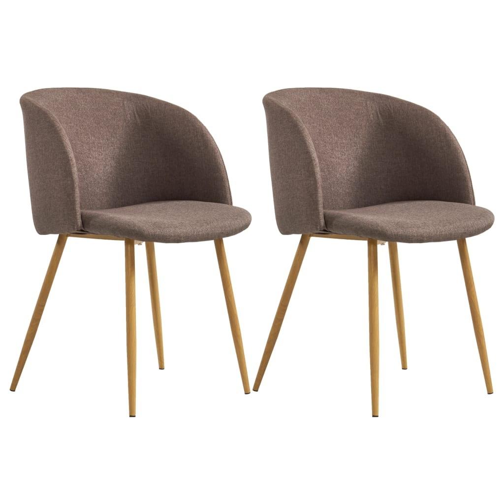 Spisebordsstole 2 stk. stof brun