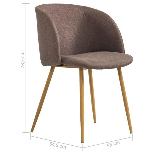Spisebordsstole 2 stk. stof brun