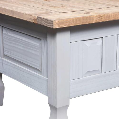 Sofabord 100 x 55 x 44 cm fyrretræ Corona-serien grå