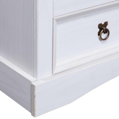 Tv-skab Corona-serien 91x43x56 cm mexicansk fyrretræ hvid
