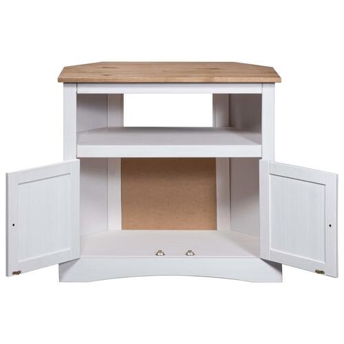 Konsolbord Corona-serien 80x43x78 cm mexicansk fyrretræ hvid