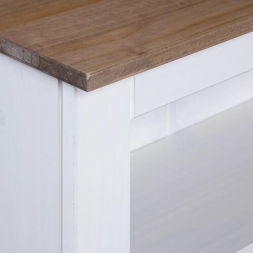 Reol tre hylder Corona-serien 81x29x150 cm fyrretræ hvid
