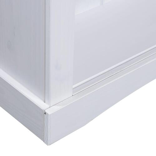 Reol tre hylder Corona-serien 81x29x150 cm fyrretræ hvid