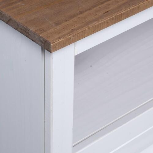 Tv-skab Corona-serien 80x43x78 cm mexicansk fyrretræ hvid