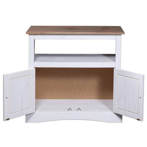 Tv-skab Corona-serien 80x43x78 cm mexicansk fyrretræ hvid