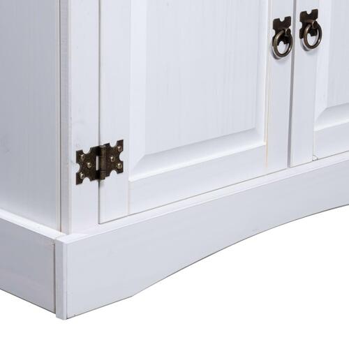 Tv-skab Corona-serien 80x43x78 cm mexicansk fyrretræ hvid