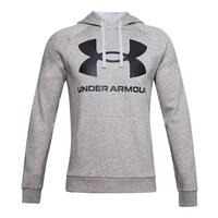 Hættetrøje til Mænd Under Armour Rival Big Logo Lysegrå S