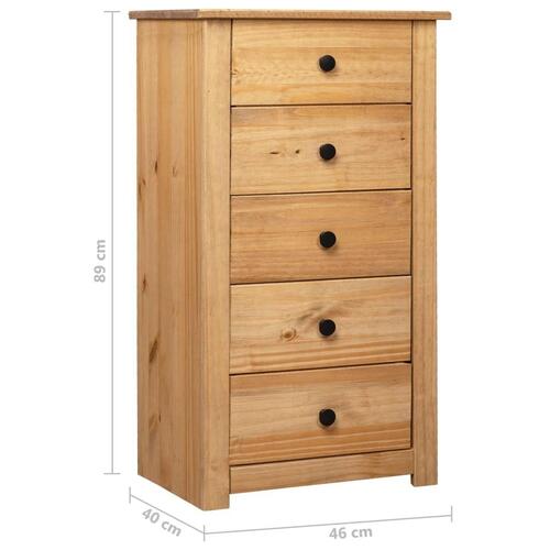 Skænk Panama-serien 46x40x89 cm massivt fyrretræ