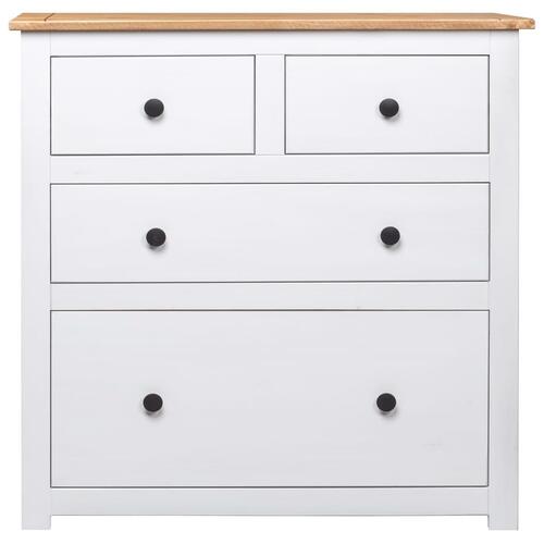 Skænk Panama-serien 80x40x83 cm massivt fyrretræ hvid