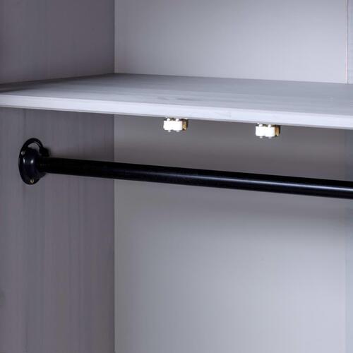 Klædeskab med 3 låger 118 x 50 x 171,5 cm fyrretræ grå Panama