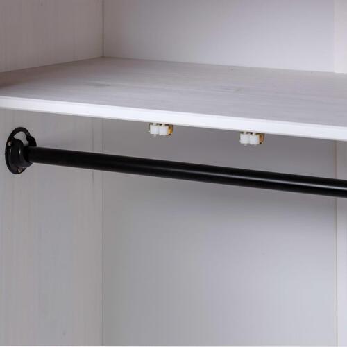 Klædeskab med 3 låger 118 x 50 x 171,5 cm fyrretræ hvid Panama