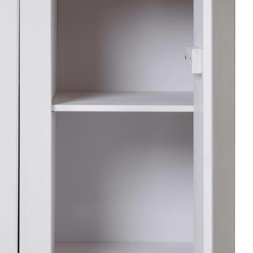 Klædeskab med 3 låger 118 x 50 x 171,5 cm fyrretræ hvid Panama