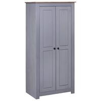 Klædeskab Panama-serien 80x50x171,5 cm massivt fyrretræ grå