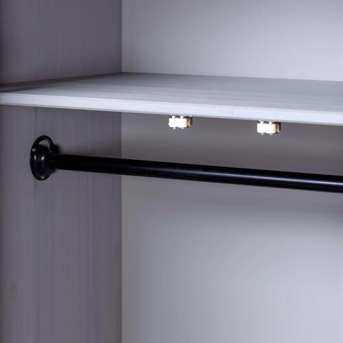 Klædeskab Panama-serien 80x50x171,5 cm massivt fyrretræ grå