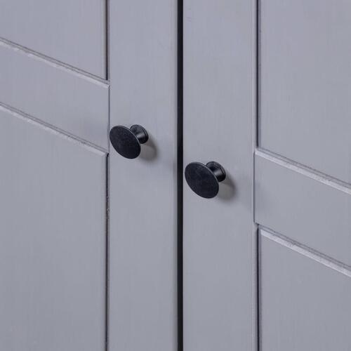 Klædeskab Panama-serien 80x50x171,5 cm massivt fyrretræ grå