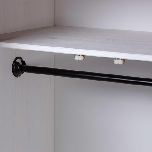 Klædeskab Panama-serien 80x50x171,5 cm massivt fyrretræ hvid