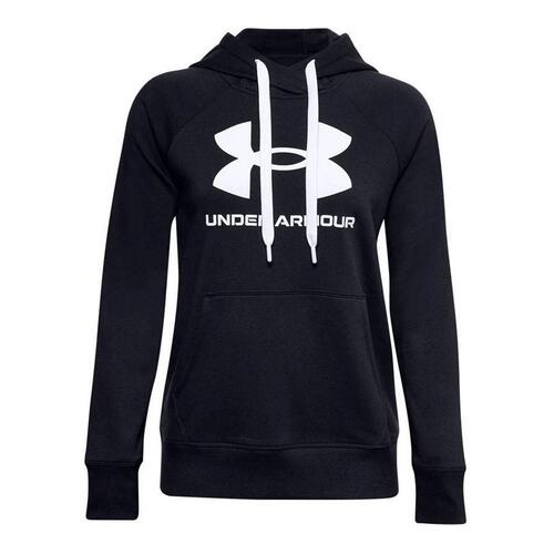 Hættetrøje til Kvinde Under Armour Rival Fleece Sort XL