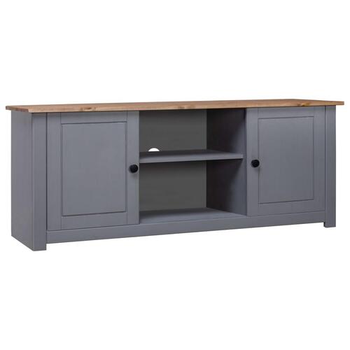 Tv-bord Panama-serien 120x40x50 cm massivt fyrretræ grå