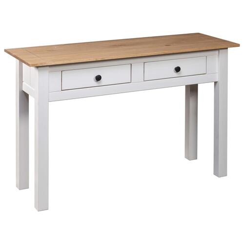 Konsolbord Panama-serien 110x40x72 cm massivt fyrretræ hvid