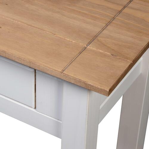 Konsolbord Panama-serien 110x40x72 cm massivt fyrretræ hvid
