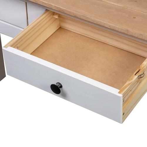 Konsolbord Panama-serien 110x40x72 cm massivt fyrretræ hvid