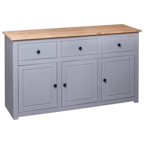 Skænk Panama-serien 135x40x80 cm massivt fyrretræ grå