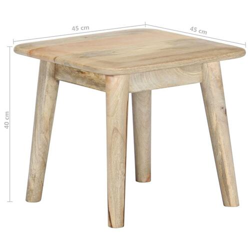 Sofabord 45 x 45 x 40 cm massivt mangotræ