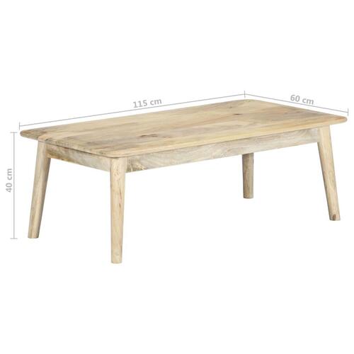 Sofabord 115 x 60 x 40 cm massivt mangotræ