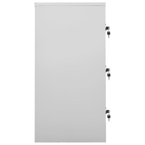 Skab 90x45x92,5 cm stål lysegrå