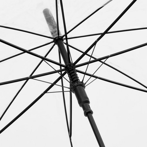 Transparent paraply 100 cm - let POE med metalribber