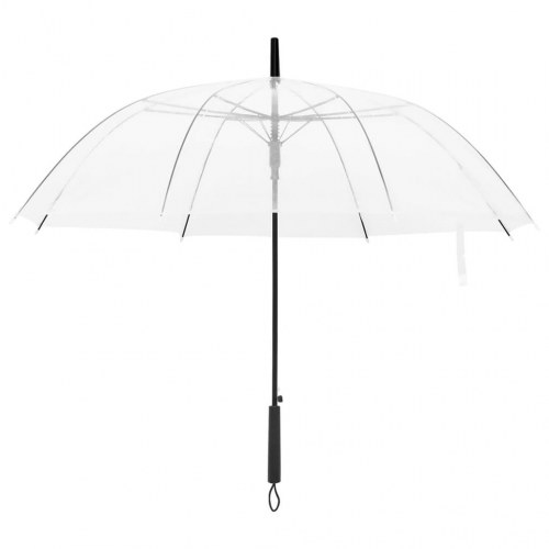 Transparent paraply 100 cm - let POE med metalribber