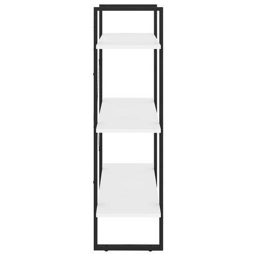 Bogreol 80x30x105 cm konstrueret træ hvid