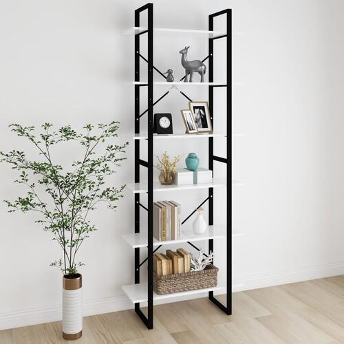 Højskab 80x30x210 cm konstrueret træ hvid