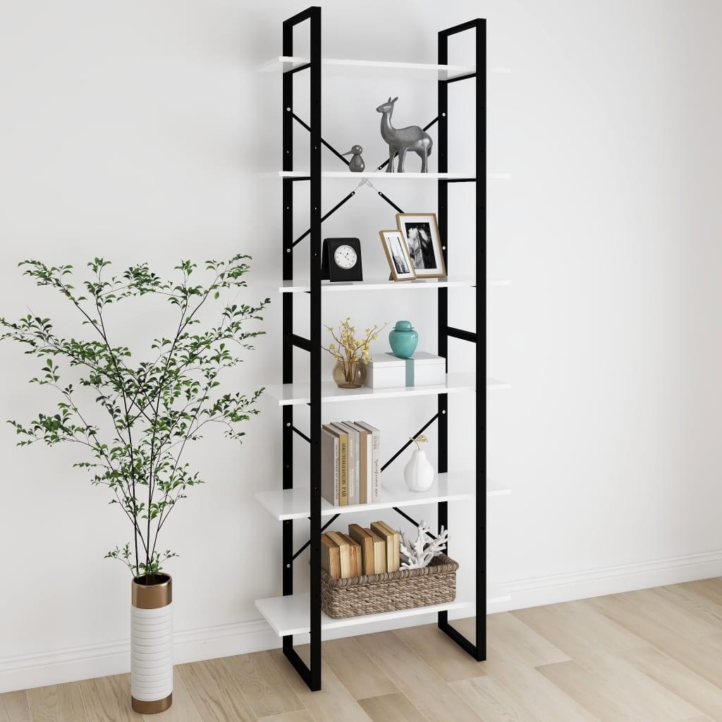 Højskab 80x30x210 cm konstrueret træ hvid