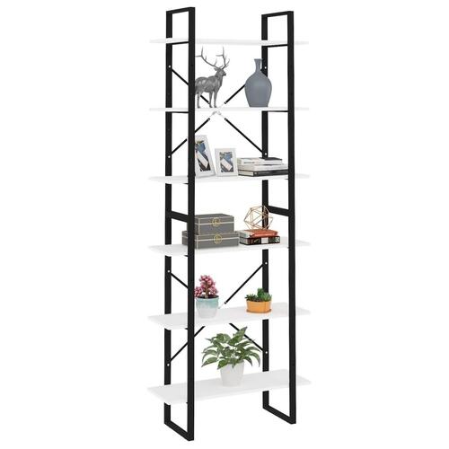 Højskab 80x30x210 cm konstrueret træ hvid