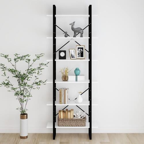 Højskab 80x30x210 cm konstrueret træ hvid